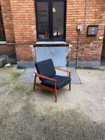 ◤  Arne vodder Teak Sessel mid Century Stuhl 50er 60er 70er Dänisch Design Danish Teakholz Holz Chair Vintage Lounge neu gepolstert FD 164 cado Mitte - Tiergarten Vorschau