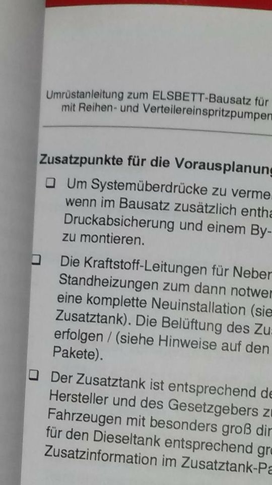 Elsbett Pflanzenöl Pöl Umrüstsatz Pajero V20 in Scheibenberg