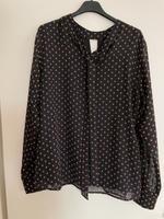 Comma Bluse dunkelblau mit braun Punktemuster Schleife Gr 40 Top Bayern - Erlenbach am Main  Vorschau