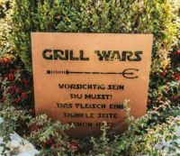 Tafel GRILL WARS  Corten Edel-Rost BBQ Deko Garten STAR Nordrhein-Westfalen - Herten Vorschau