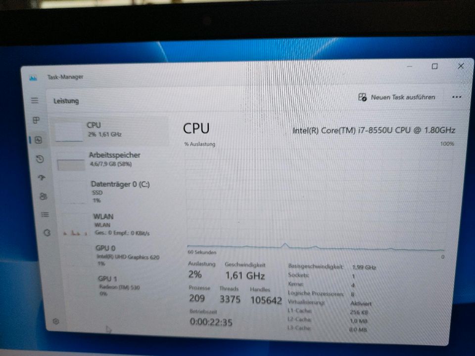 Dell Inspiron 13 5370 Laptop Intel i7 8GB 256GB AMD Radeon 530 in Coesfeld