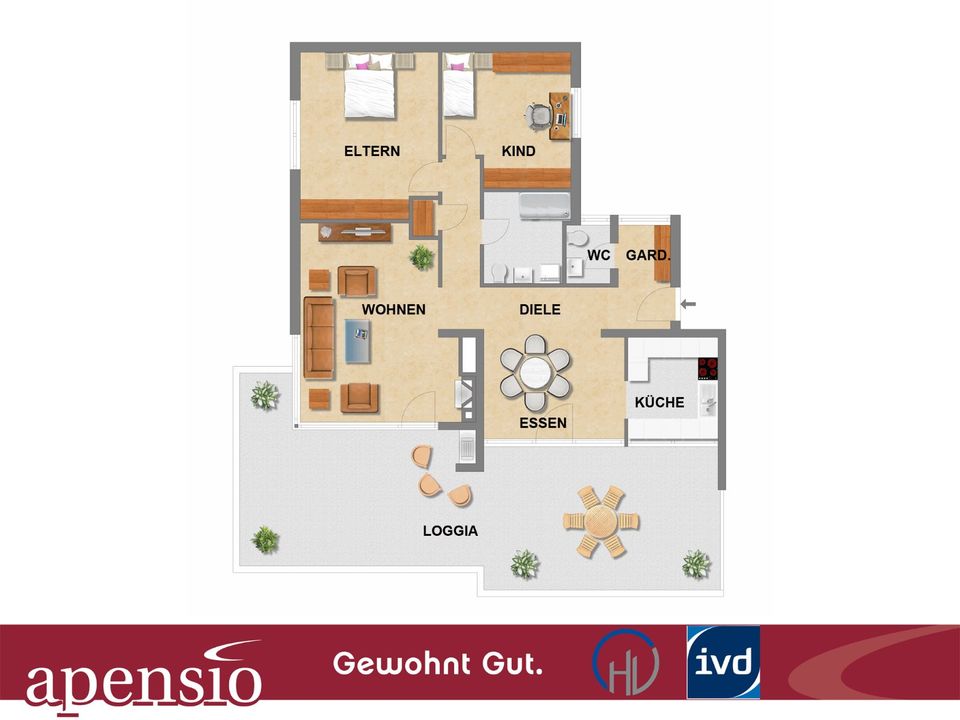 apensio -GEWOHNT GUT-: Exklusive Penthousewohnung am Siegener Giersberg in Siegen