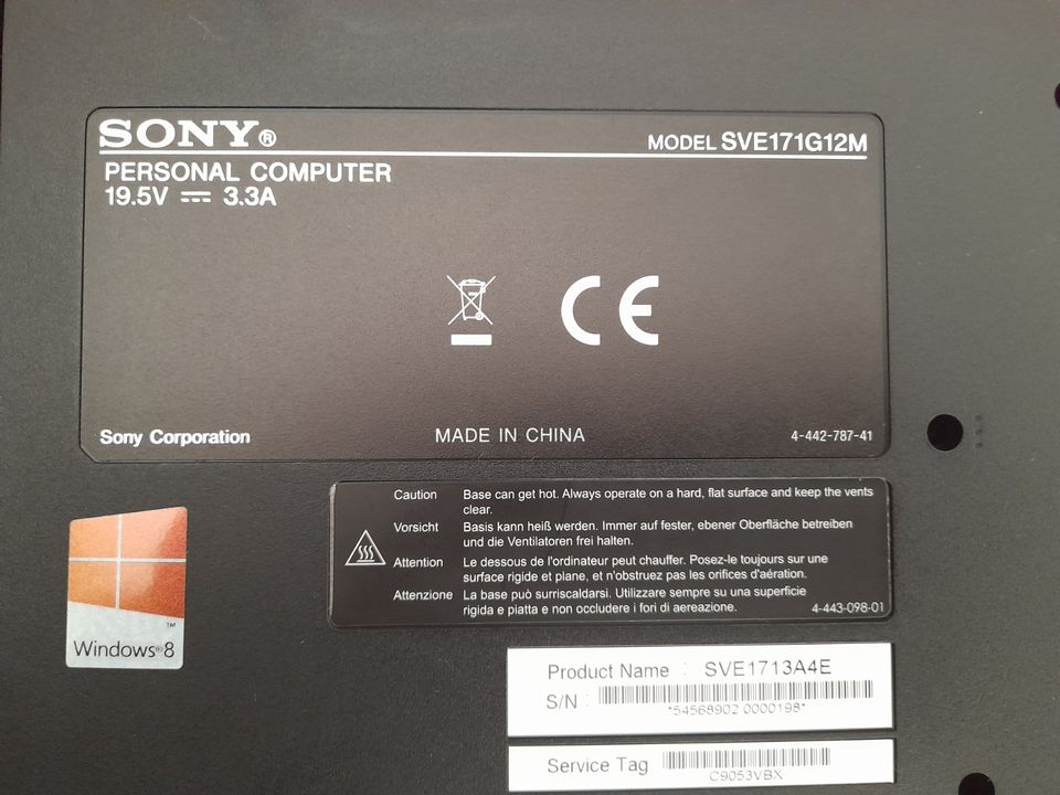 Sony SVE171 Vaio Notebook 17 Zoll SSD 120 Win10  # 102 in Bad Hersfeld