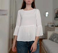 Bluse Volants Mavi 34 XS Viskose Weiß Romantisch Cottagecore Bayern - Volkach Vorschau