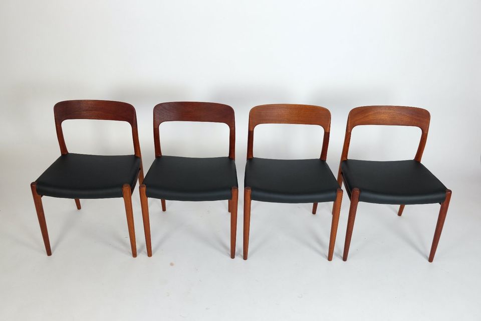 4x Niels Møller #75 Teak Stuhl Dining Chair MidCentury 60s Möller in Berlin