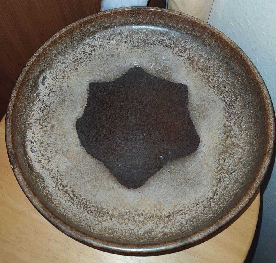 Schüssel Schale Keramik glasiert Brand Dekor Stern ca. 26x6cm bra in Stuhr