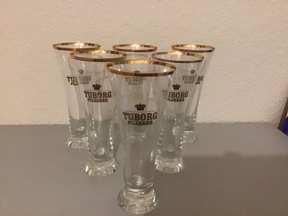 Biergläser Tuborg, 6 Stück in Kirchlengern