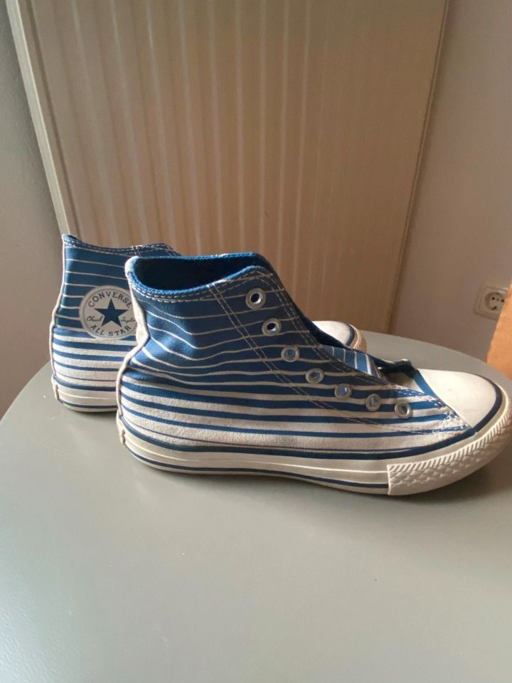 Converse All Star - Stoff - Blau gestreift - Größe 34 in Hamburg