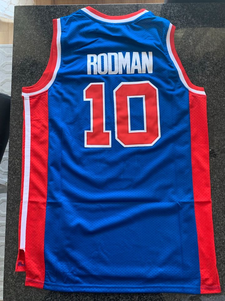 Dennis Rodman Detroit Pistons NBA Basketball Trikot (L) in Augsburg
