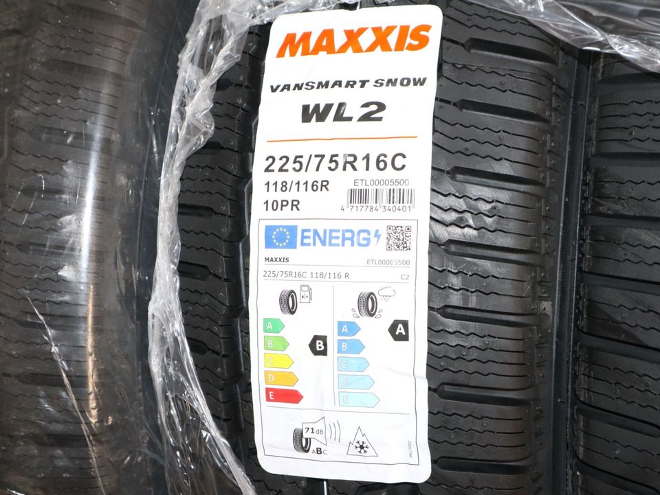 4x Ducato Winterreifen Maxxis VANSMART SNOW WL2 225/75 R16 118R in  Nordrhein-Westfalen - Paderborn | Reifen & Felgen | eBay Kleinanzeigen ist  jetzt Kleinanzeigen