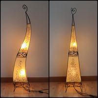 Stehlampe aus bemalter Tierhaut und Metall im marokkanischen Stil Baden-Württemberg - Ludwigsburg Vorschau