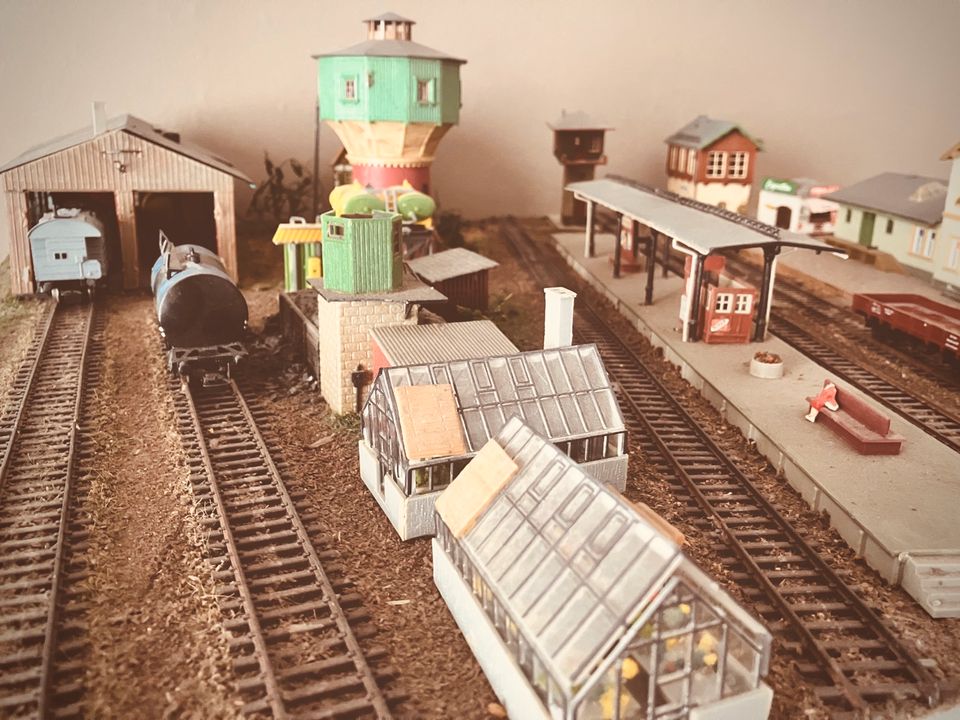 H0 Modellbahn großes Diorama Bahnhof Güterbahnhof in Dachwig