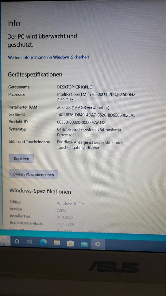 Gaming laptop i7, 20 GB RAM, gtx 940mx, win10 in Düsseldorf