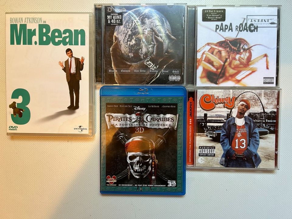 Diverse CDs DVDs 3D Blurays jeweils 2€ in Gevelsberg