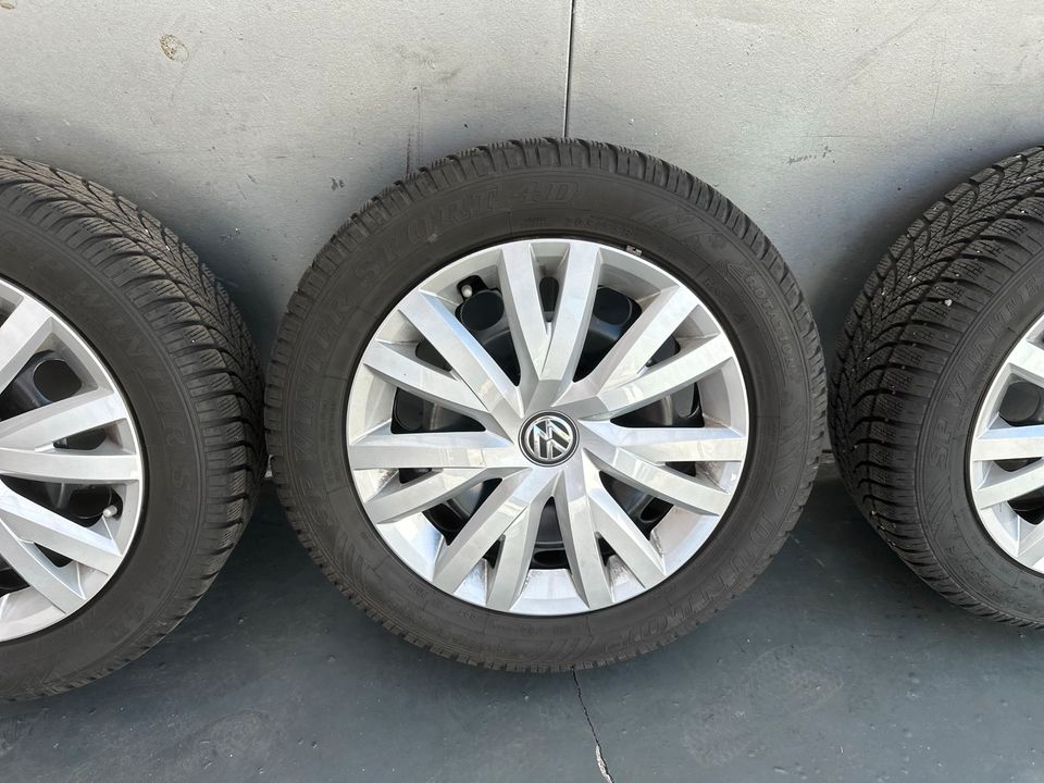 4x originale VW Golf 7 Stahlfelgen Winter 205/55R16 91H ET48 in Sindelfingen