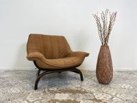 WMK Kultiger italienischer Mid-Century Sessel in gutem Zustand mit Bambusgestell & Bezug aus gebürstetem Echtleder # Ledersessel Loungesessel Relaxsessel Lesesessel Designersessel Leder Retro Vintage Friedrichshain-Kreuzberg - Friedrichshain Vorschau