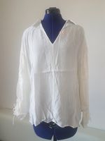 ZARA Bluse - Gr. L - weiß - weite Ärmel, Schnürung - NP 29,99 NEU Rostock - Hansaviertel Vorschau