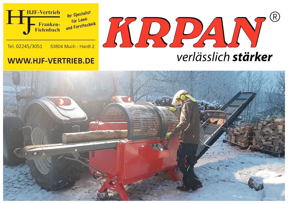 ⚠️ Krpan® CS 4218 Pro, Sägespalter, Brennholzautomat in Much