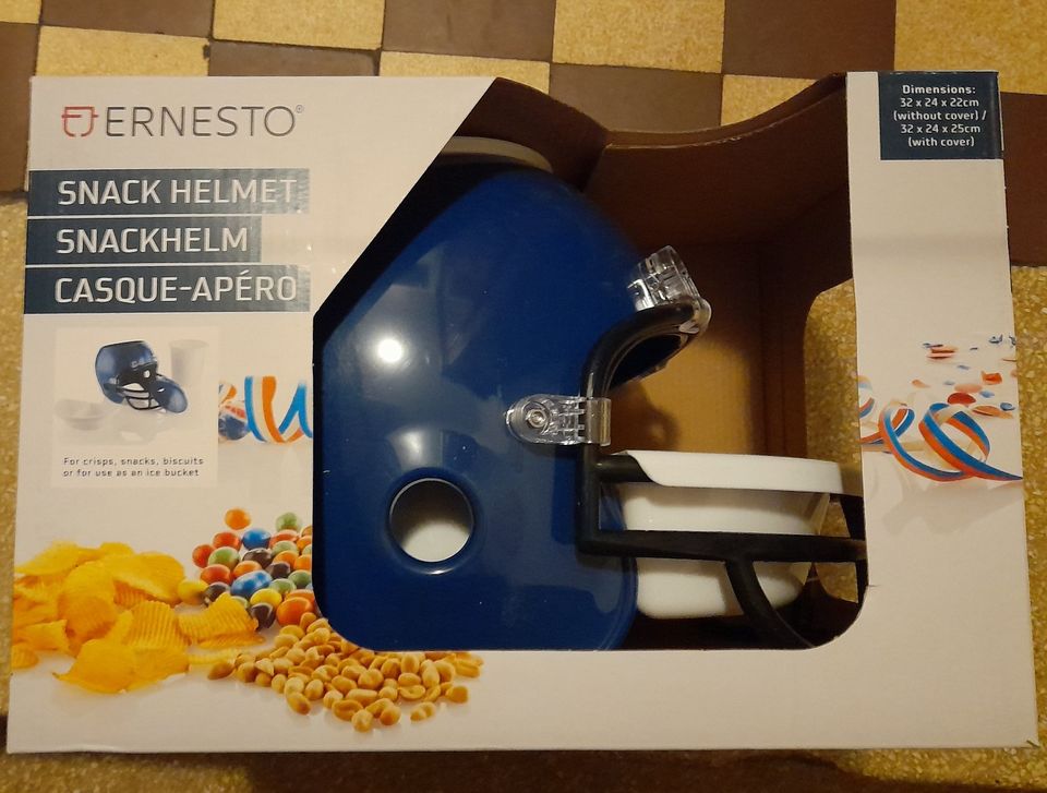 NFL Snack-Helm Super Bowl Snackhelm Football 32x24x22 Party in Essen