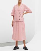 Ganni Midi Kleid Rosa Rot Weiß Gestreift 40 L Dress Red Neu Hamburg-Nord - Hamburg Uhlenhorst Vorschau