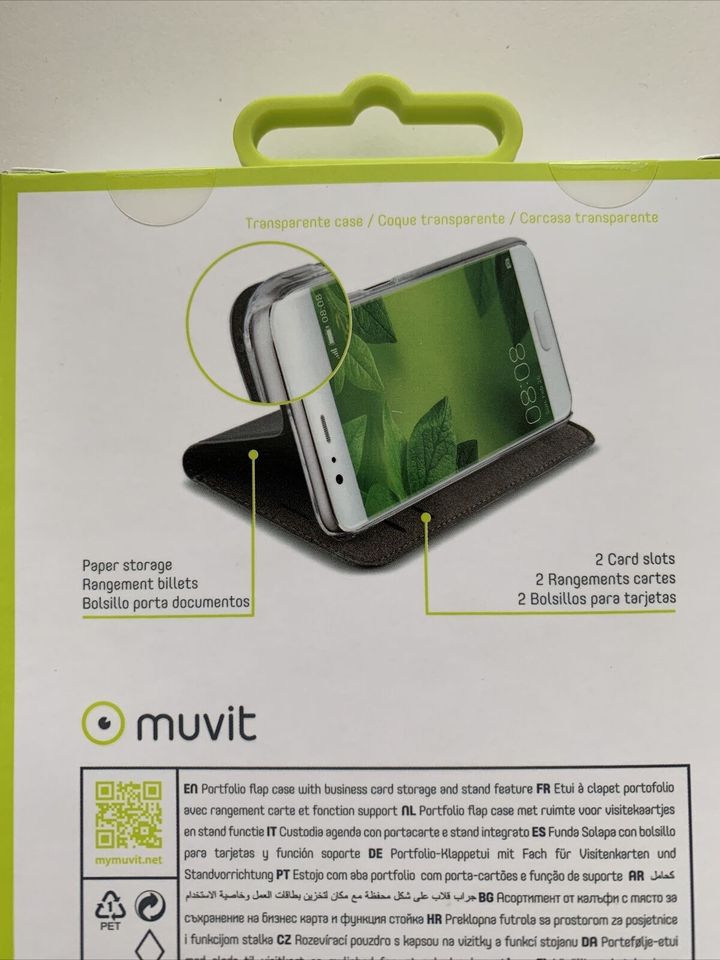 Muvit Elegant Portfolio Case Folio Stand für Huawei P10 Hülle in Illingen