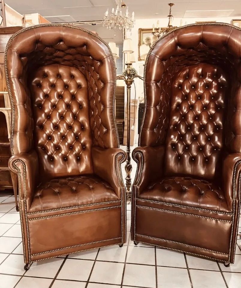 Luxus 2 X Spätviktorianische Chesterfield Portersessel Sessel eng in Rodenberg