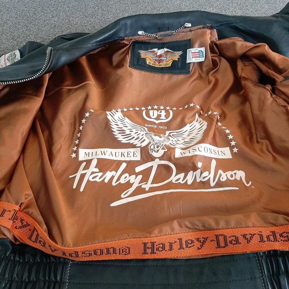 Harley Davidson Herrenlederjacke Gr. XXL in Sande