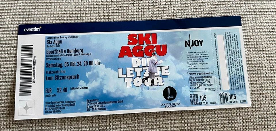 Ski Aggu Konzert Ticket. 05 Oktober 2024 in Stralsund