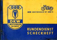 DKW RT 200/2 KD-Scheckheft - blanko ohne Einträge + komplett Baden-Württemberg - Schopfheim Vorschau