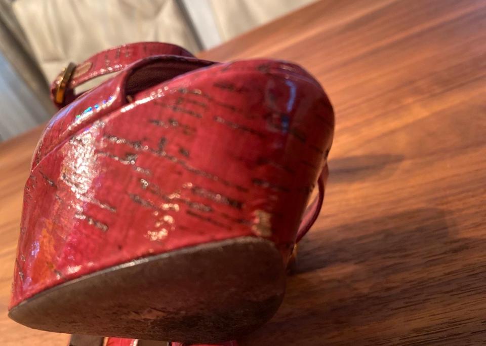 High Heels,Plateau Sandalen von Sergio Rossi Gr.36, Rosa / rot in Offenbach