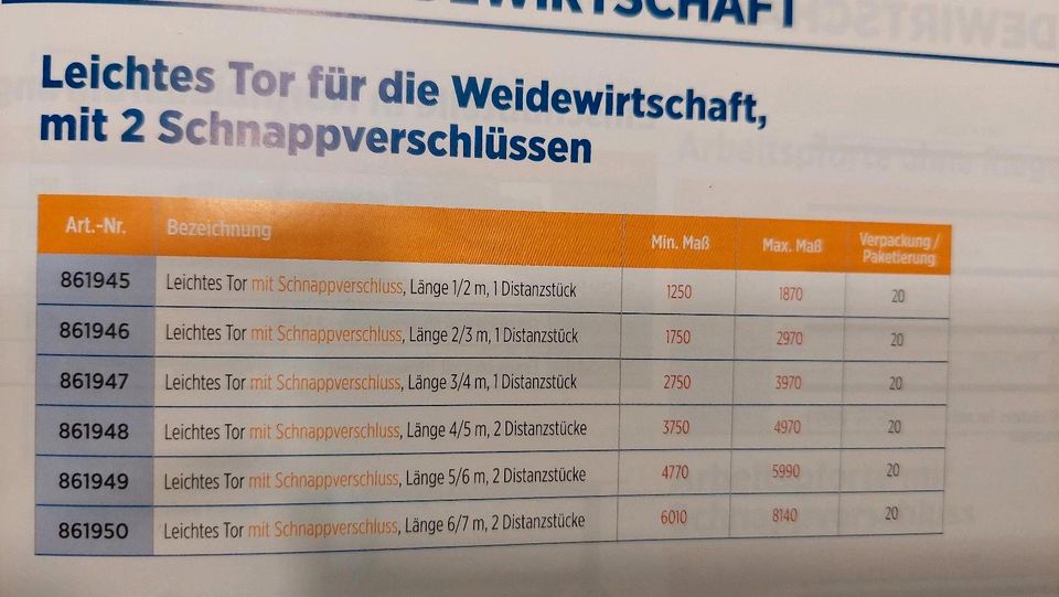 Weidetor, Leichte Abtrennung für Kuh Pferd in Neuhof