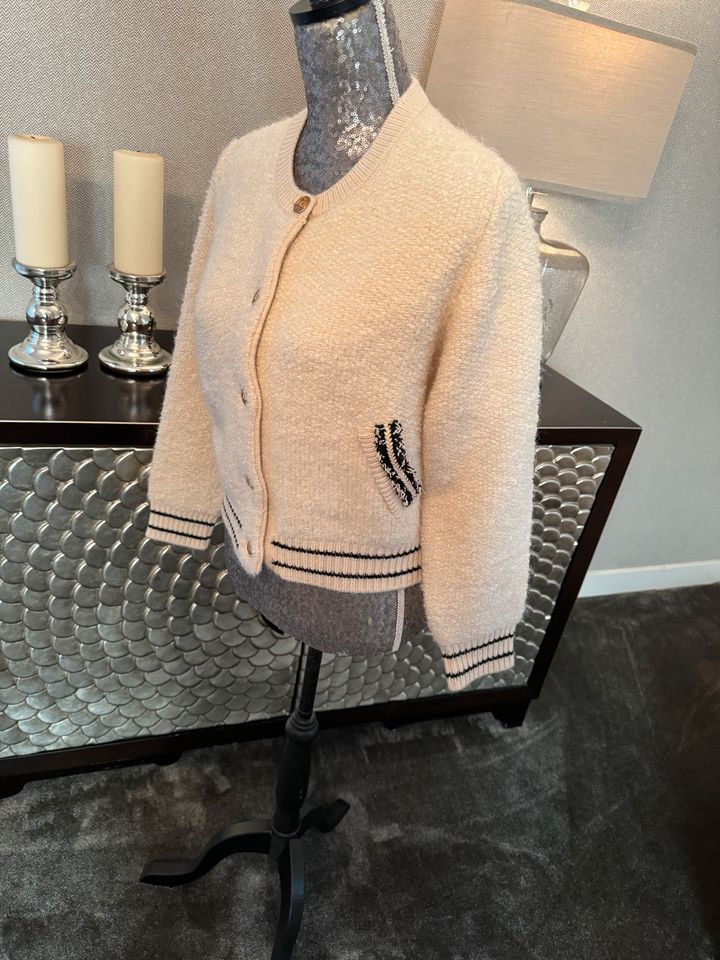 MANGO Strickjacke Cardigan beige schwarz Size M !NEU! NP 59€ in Stralsund