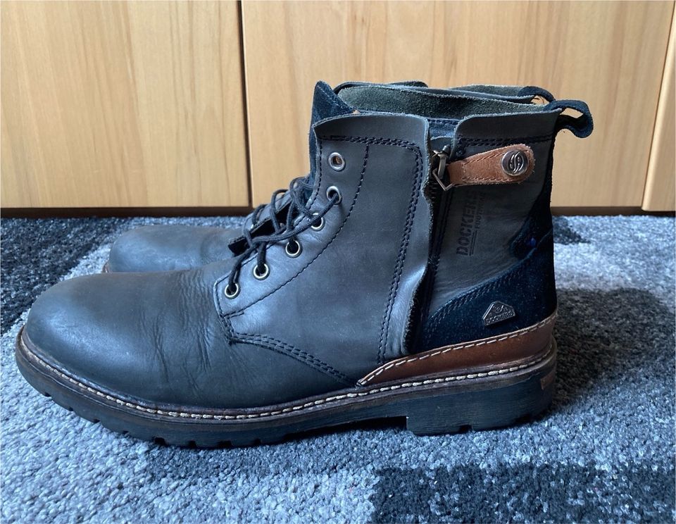 Winterschuhe Winterstiefel Dockers 44 (Grau, Braun, Schwarz) in Oberasbach