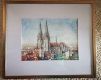 Regensburg Aquarell Bild mit Rahmen Bayern - Regensburg Vorschau