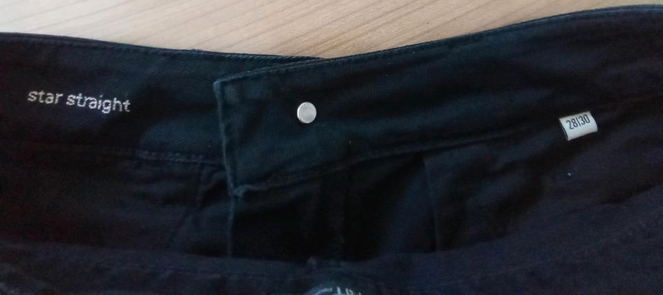 Esprit Jeanshose, Denim, Damen, schwarz, Inch 28,  mit Gürtel in Cleebronn