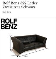 Rolf Benz Ledersofa 322 Zweisitzer 2er und Dreisitzer 3er Friedrichshain-Kreuzberg - Kreuzberg Vorschau