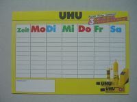 Alter Stundenplan aus den 1980er Jahren - Werbung für Uhu - Düsseldorf - Bilk Vorschau