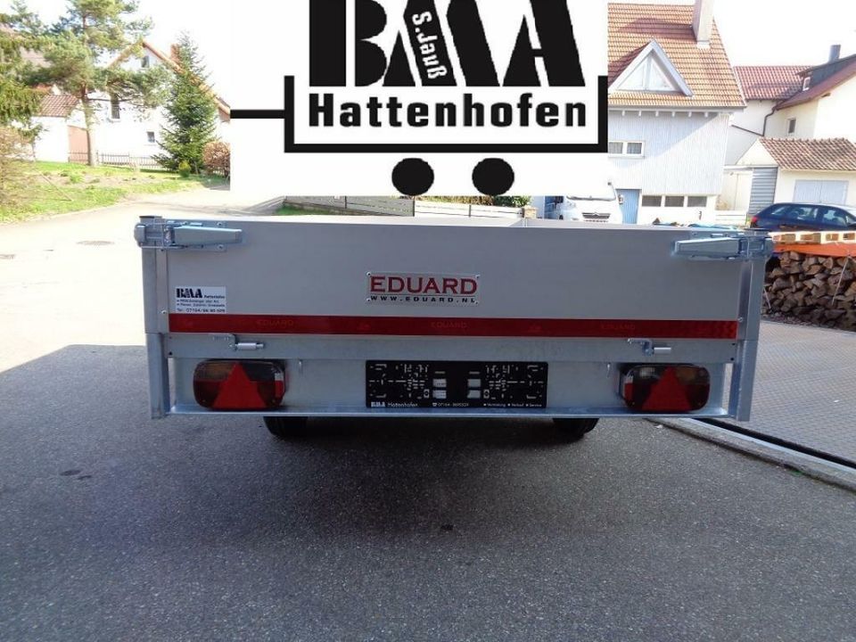 EDUARD Anhänger Hochlader Plane+Spriegel 310x160x180cm 2000kg in Mühlhausen im Täle