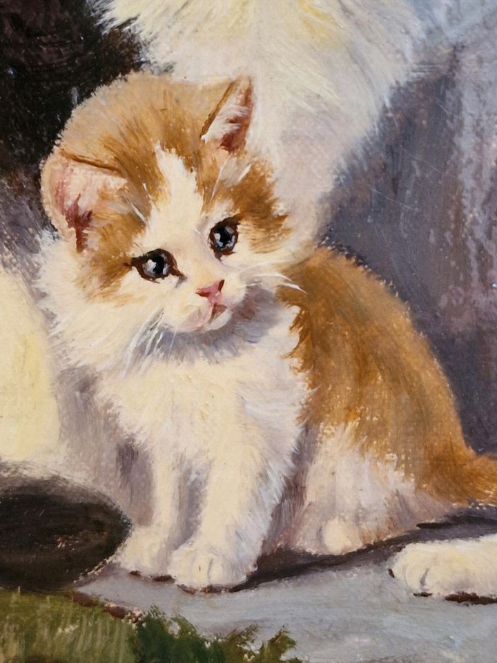 Gemälde Benno Kögl (1892-1973) Mutterkatze mit 4 Jungen in Bonn