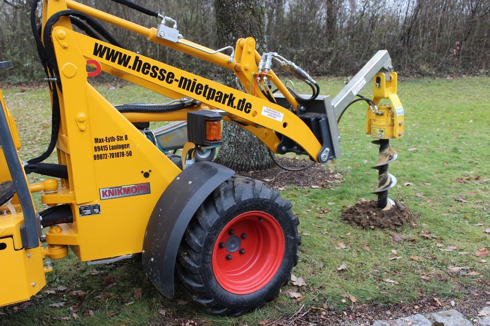 Miete Erdbohrgerät mit Bohrer Hydraulikbohrer f. Radlader in Lauingen a.d. Donau