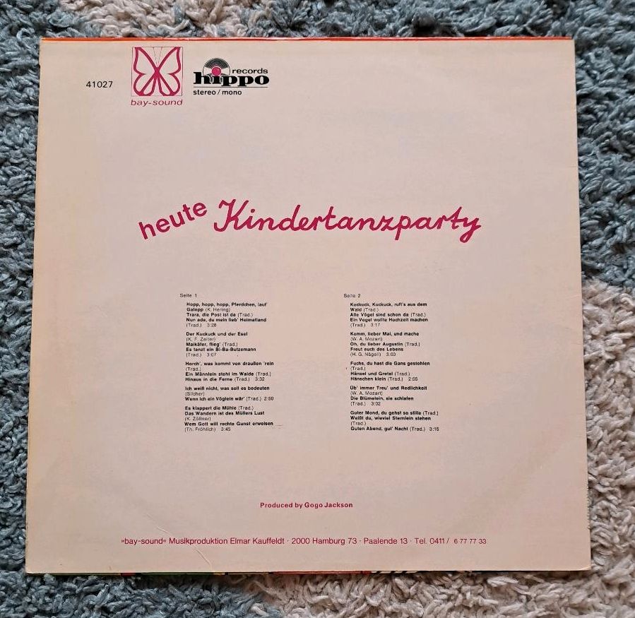 Vinyl LP  heute Kindertanzparty für Kinder in Harsefeld