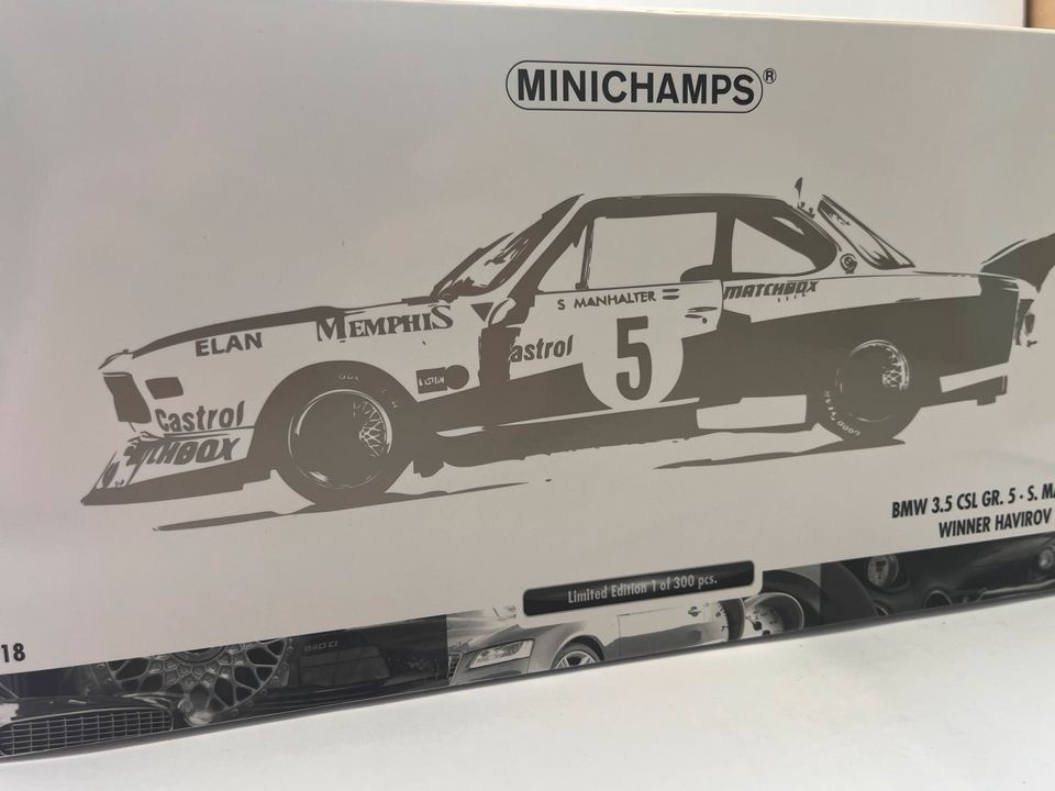 Modellauto Minichamps - BMW 3,5 CSL GR. 5 1:18 Top Zustand! OVP! in Neuhausen ob Eck