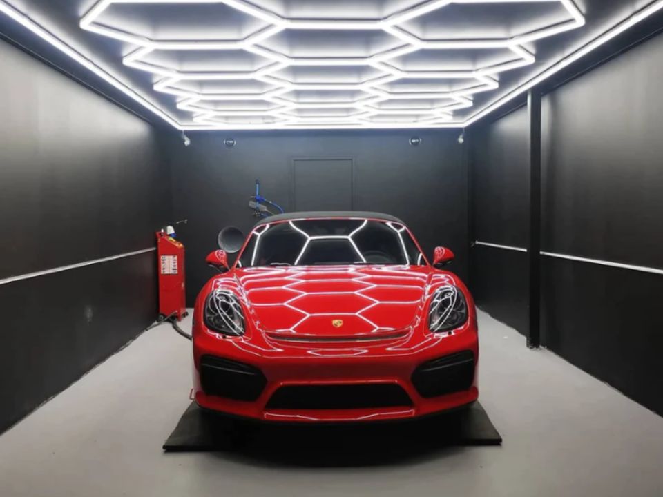 [HEXAGON LED DECKENBELEUCHTUNG] LED Deckensystem für Werkstatt Tuning Garage Hexagon LED Wabenled Werkstattbeleuchtung Garagenbeleuchtung helles LED Aufbereiter Licht Detailer Showroom Panel LED Detai in Bochum