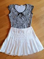 Zara Plissee falten Rock weiss Gr. 36 Shirt Zebra Look Thüringen - Altenburg Vorschau