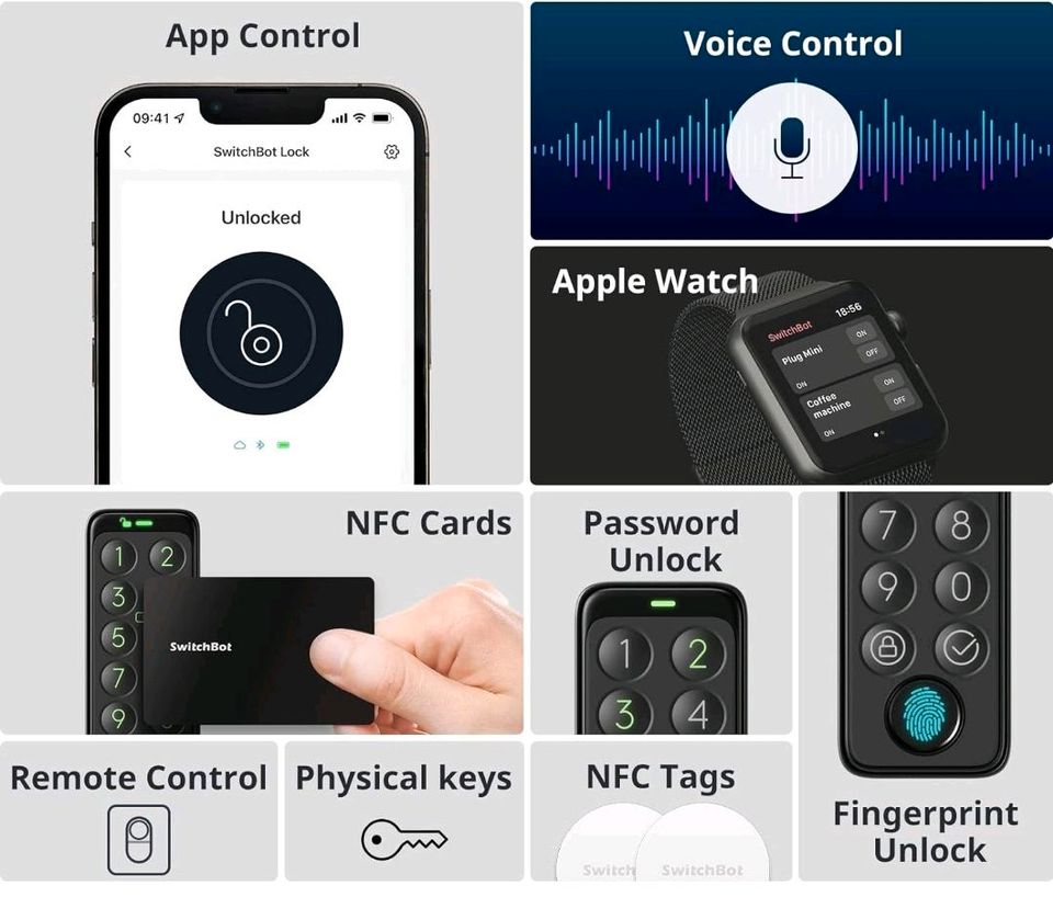 ✅️NEU✅️ Switchbot lock + Hub Mini + Keypad Touch besser als Nuki in München