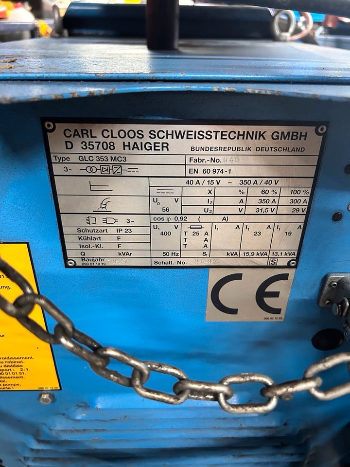 Carl Cloos GLC 353 MC3 schweißgeraet Mig Puls in Brüggen