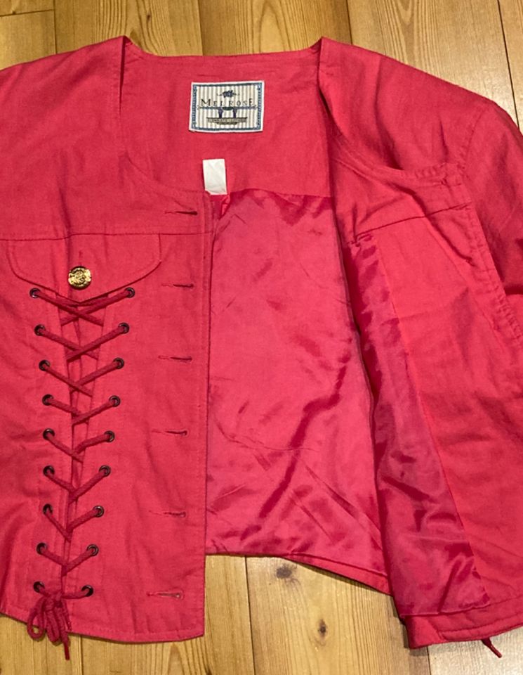 MELROSE, topmodische Damen-Sommerjacke, rot, Gr. 42 - Vintage in Steiningen