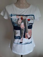 *NEU* Damen Shirt kurzarm mit Druck und Steinen weiß Gr. S/M Sachsen - Radebeul Vorschau