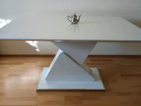 Design-Tisch Hochglanz Weiß verchromter Sockel Hessen - Viernheim Vorschau