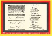 Postkarte 25 Jahre Bundesrepublik Deutschland, 1974 Bayern - Lohr (Main) Vorschau